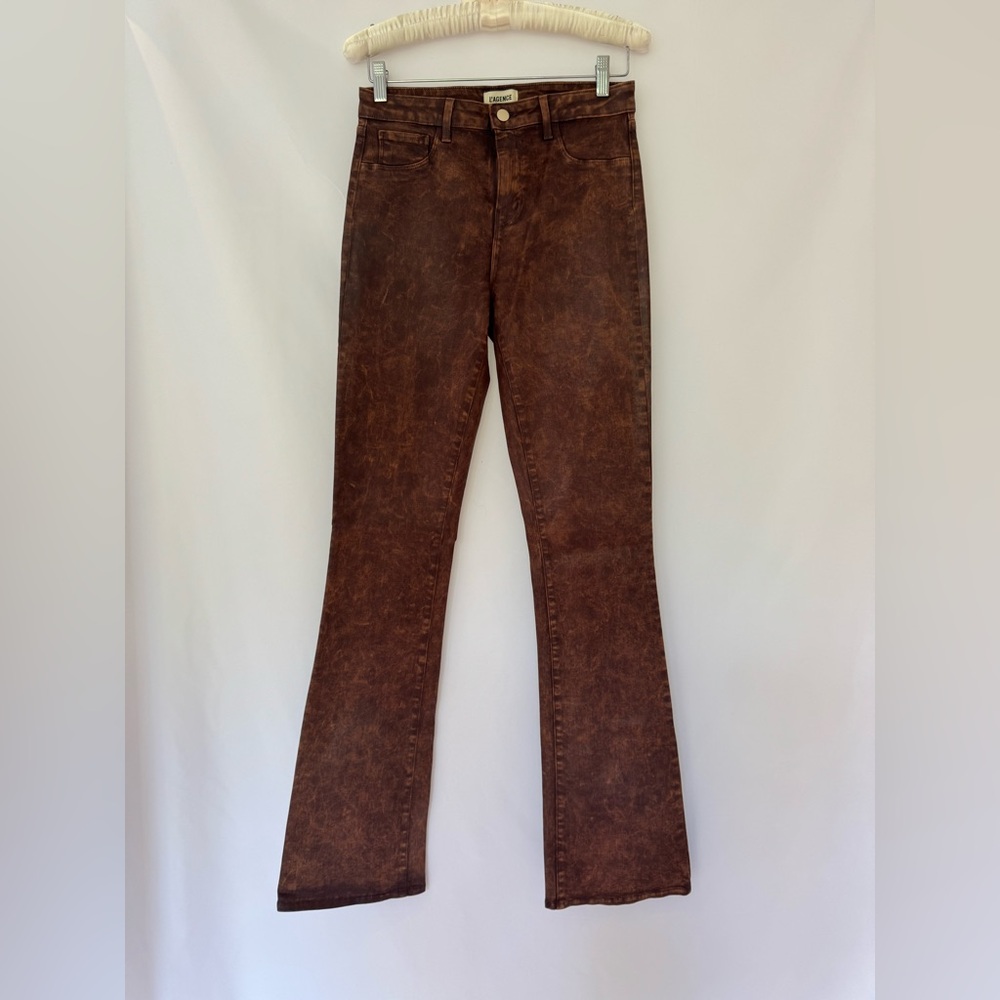 L'AGENCE Brown Flare Wide Leg Jeans